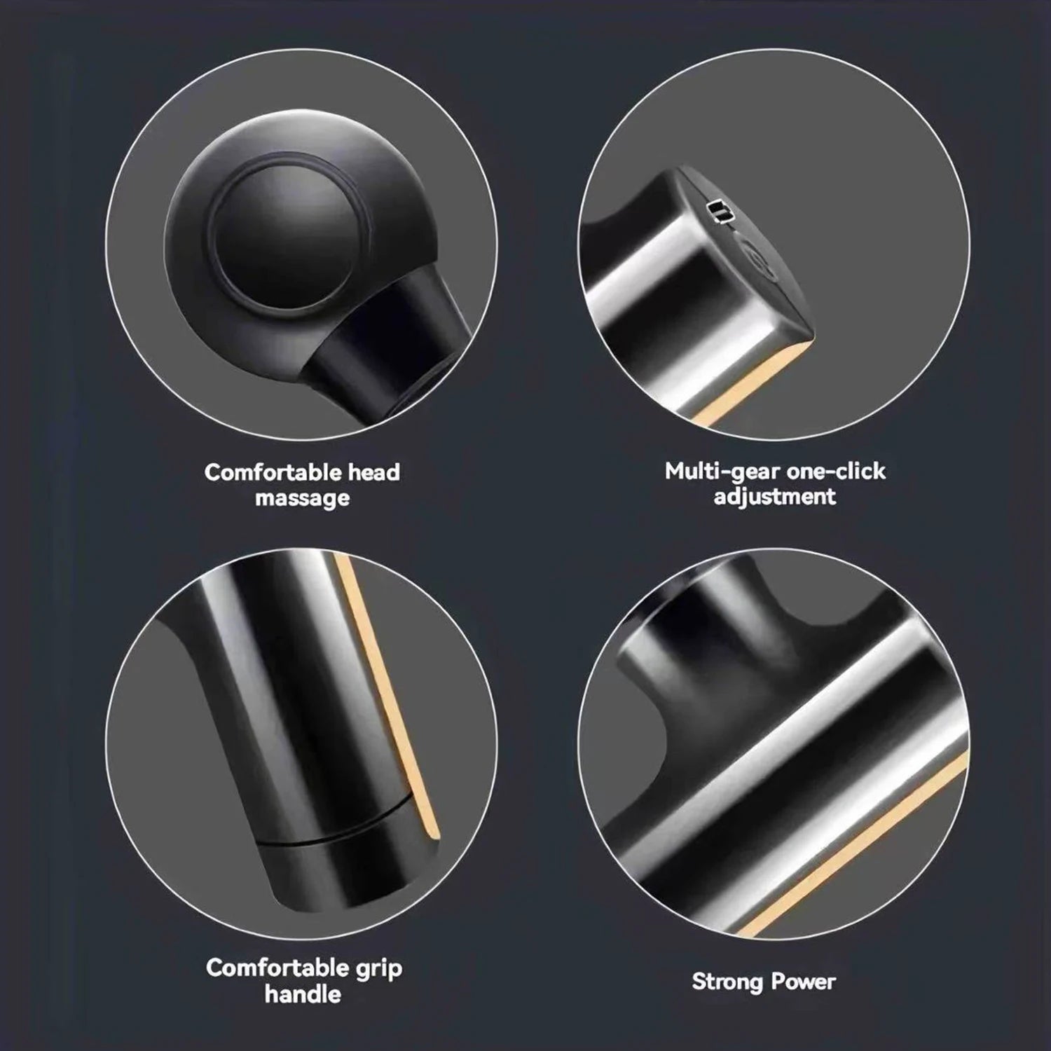 1pc Massage Gun, Deep Tissue Muscle Handheld Percussion Massager For Body, Back And Neck