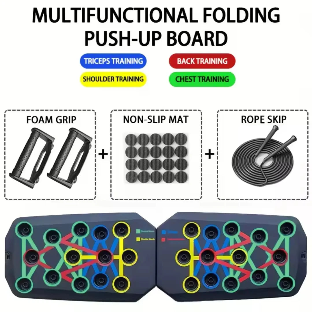 Portable Multifunctional Push-up Board Set For Chest Abdomen Arms And Back Training