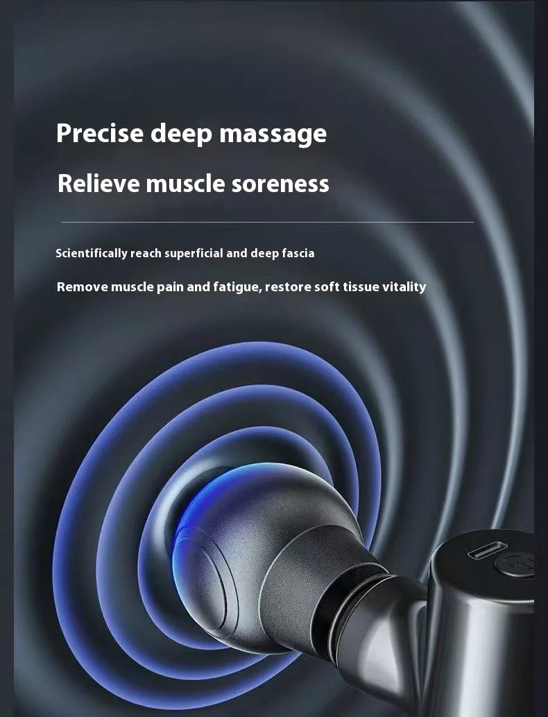 1pc Massage Gun, Deep Tissue Muscle Handheld Percussion Massager For Body, Back And Neck