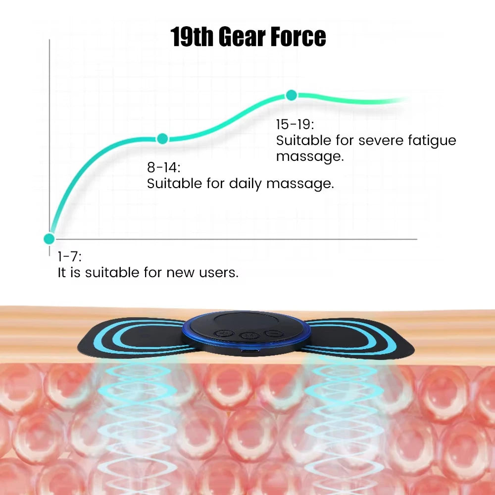 Mini TENS Machine Muscle Stimulator Pad for Shoulder Leg Back Pain Relief Therapy