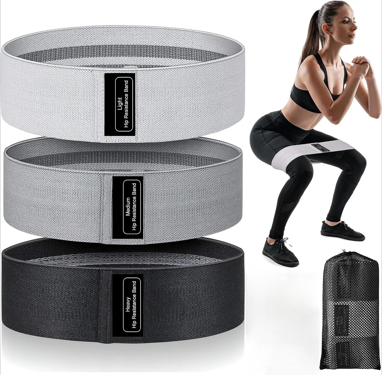 Resistance Bands, Fabric Workout Bands for Women & Men