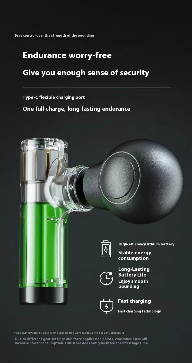 1pc Massage Gun, Deep Tissue Muscle Handheld Percussion Massager For Body, Back And Neck