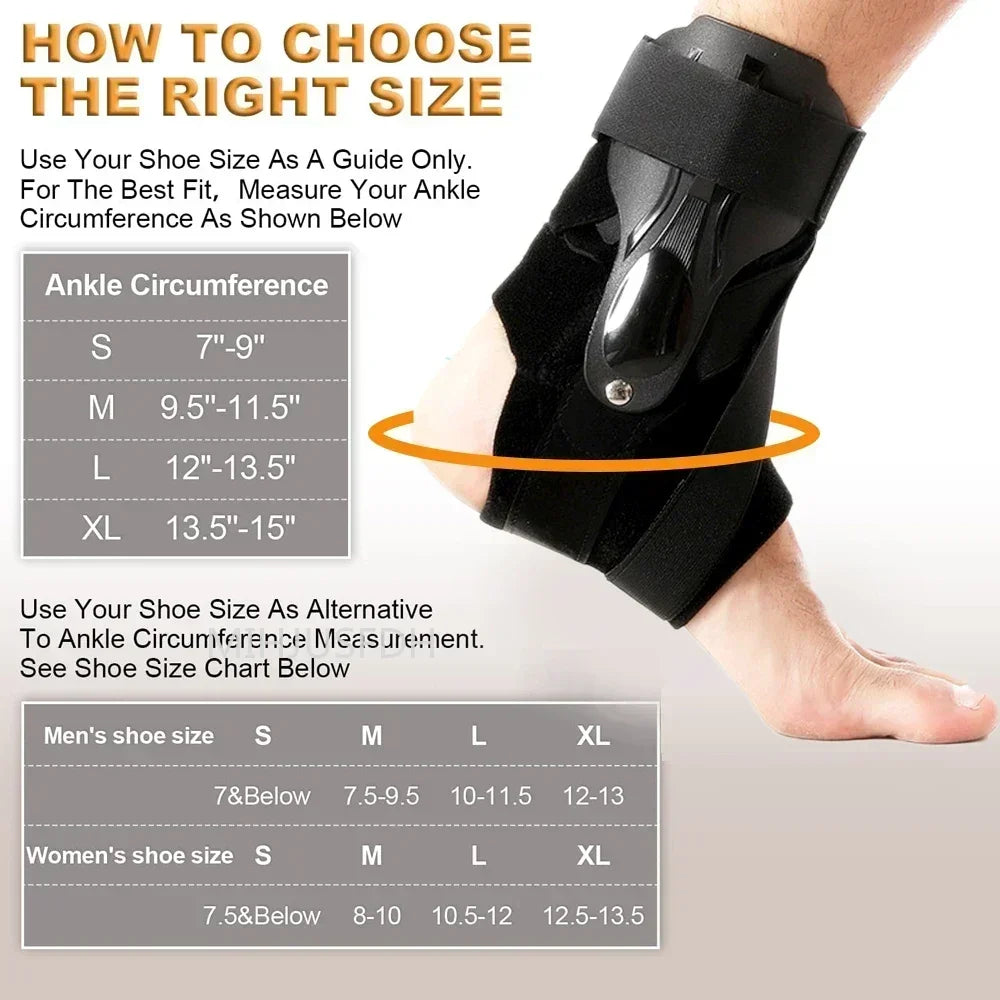 Ankle Brace for Sprained Ankle Support with Side Stabilizers